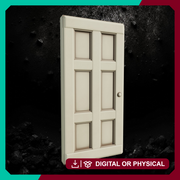 Simple Wooden Door - Fantasy Building Prop STL, DnD & Wargaming Terrain - Only-Games