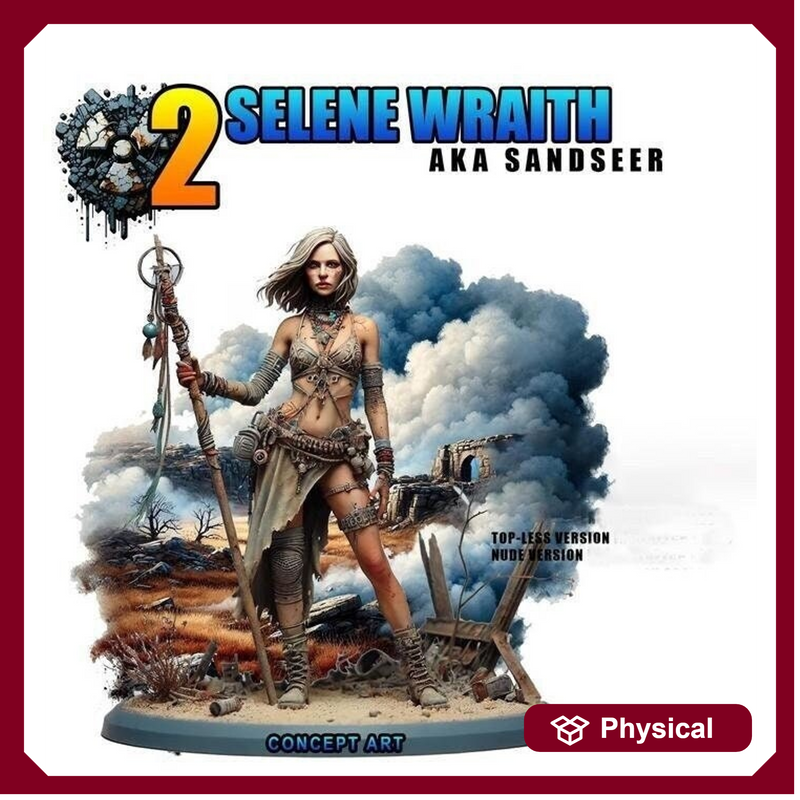 Female Sci-Fi Warrior Soldier, PC NPC Unpainted Resin Miniature | NSFW Topless & Nude versions | 28mm, 32mm,54mm, 75mm, 100mm Scales |DnD 5e - Only-Games