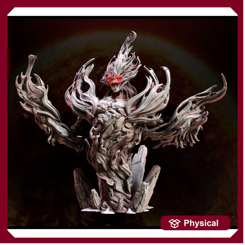 Greater Fire Elementa| Dungeons and Dragons Miniature  Available: 28mm, 32mm 75mm Scale |- Minis - D&D 5e Desert | Mini Monster Mayhem - Only-Games
