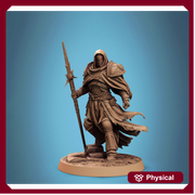 Paladin, Fighter, Polearm Master Spear, DnD 5e Unpainted Miniature| 28mm, 32mm,54mm,75mm,100mm Scales | Dungeons & Dragons | Pathfinder - Only-Games