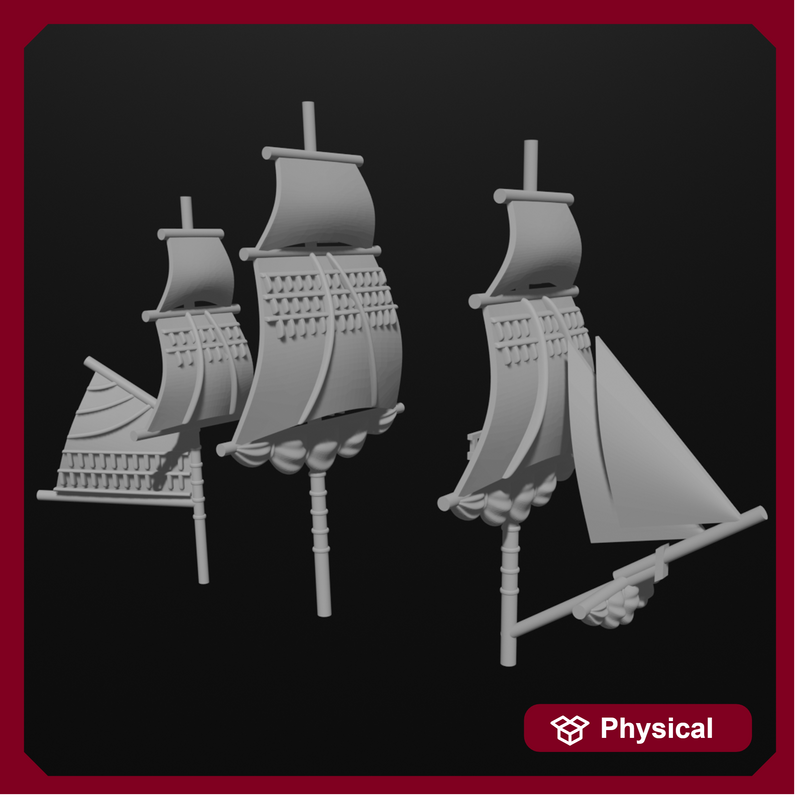 1/700 & 1/1200 6th rate Masts