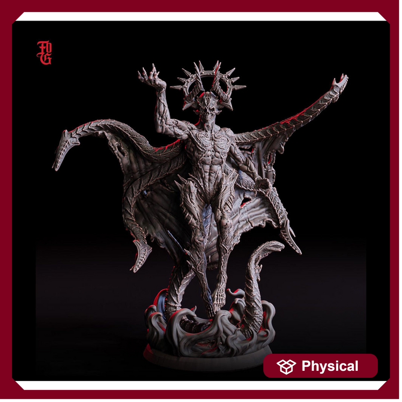 Demon, Devil, Lich, Fiend, Undead | 28mm,32mm,54mm,75mm,100mm Scale Resin Miniature | Dungeons and Dragons D&D 5e Pathfinder | Flesh of Gods - Only-Games