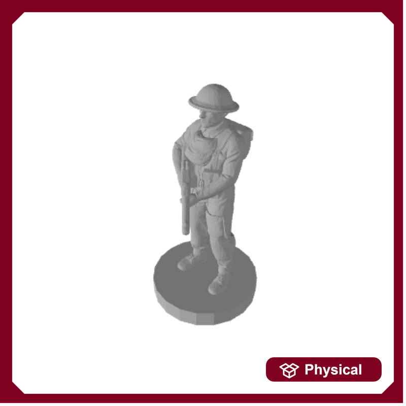 1/72 3D Printed Early War British Soldier Pose 1(x10)