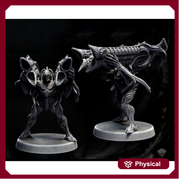 Sci-Fi Miniature Robot Infantry, H.R Giger Style | Base Diameter Sizes: 25mm,32mm, 50mm, 65mm,80mm | Resin Mini | Mini Monster Mayhem - Only-Games