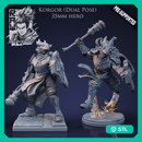Korgor The Paladin - Idle and Action Pose - STL only