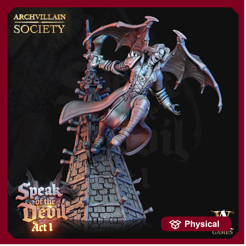 Vampire Countess with building base | 28mm, 32mm, 75mm Scale | Undead Dungeons and Dragons 5e Miniatures | Pathfinder | Figurine | DnD Mini - Only-Games