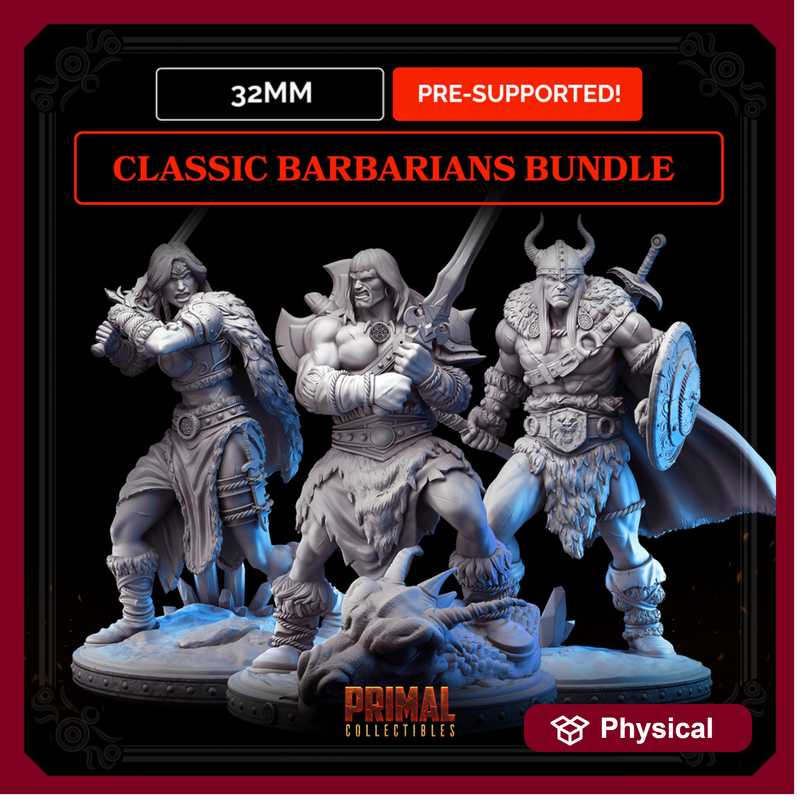 32mm - Classic RPG barbarians bundle - MASTERS OF DUNGEONS QUEST