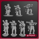 10 & 15mm West German Infantry with 84mm Carl Gustav Launchers (7 poses)