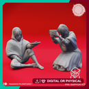 Townsfolk - Beggars - Tabletop Miniatures (Pre-Supported)