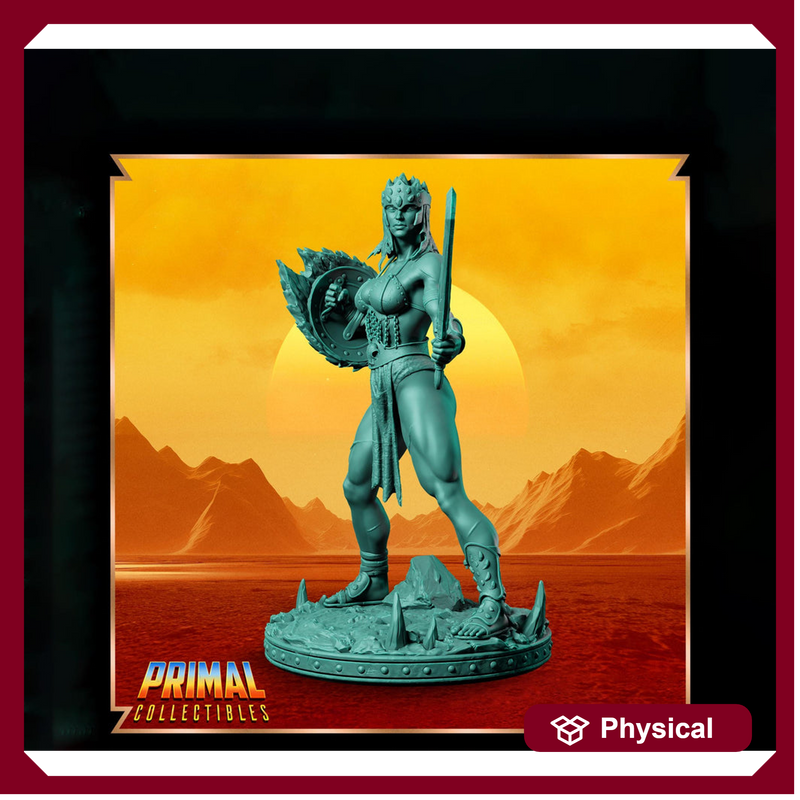 Human Female Fighter, Gladiator, Barbarian, PC / NPC Unpainted D&D 5e | 28mm,32mm,54mm,75mm,100mm Scales Dungeons and Dragons | Pathfinder - Only-Games