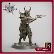 Fighter Halberd Polearm master, Oathbreaker Paladin,  Unpainted Miniature | 28mm, 32mm,75mm Scales | Dungeons and Dragons | Pathfinder | - Only-Games