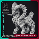 Ram Steel Defender - Artificer Construct - PRESUPPPORTED - 32mm Scale