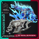 Thunder Boar - Elemental Familar - PRESUPPORTED - 32mm scale