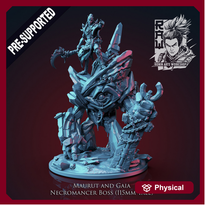Maurut and Gaia - Necromancer and Stone Golem - Only-Games