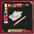 1/120 Renault Ft Char Canon with casted turret