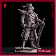Swashbuckler Pirate Captain Fighter | 28mm, 32mm,54mm,75mm,100mm Scales | Player Character Mini  -D&D 5e Pathfinder Figurine |Flesh of Gods - Only-Games