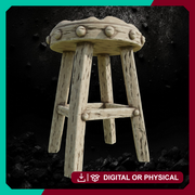 Stool - Tabletop Furniture Terrain STL, DnD & Wargaming Scenery - Only-Games