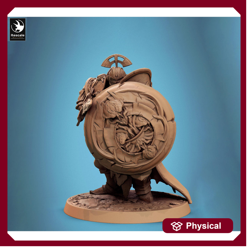 Paladin, Fighter, Sword n Shield PC/ NPC, DnD 5e Unpainted Miniature| 28mm, 32mm,54mm,75mm,100mm Scales | Dungeons & Dragons | Pathfinder - Only-Games