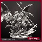 Demonic Prince Thulgar, Demon Lord, Devil | 28mm and 32mm Scale | Dungeons and Dragons 5e | Pathfinder | Figurine Mini | Cast n Play - Only-Games