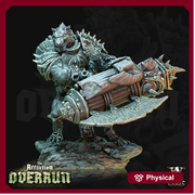 Wererat Fighter Warmonger with Great Axe | Resin Miniature | D and D | 28mm,32mm,54mm, 75mm, 100mm Scales | Pathfinder ratfolk | D&D 5e | - Only-Games
