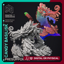 Candy Basilisk -  Goblin Confectioners - PRESUPPORTED - Illustrated and Stats - 32mm scale