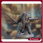 Human Knight Fighter Crossbow expert | 28mm,32mm,54mm,75mm,100mm Scale Resin Mini | Dungeons and Dragons D&D Pathfinder | Artisan Guild - Only-Games