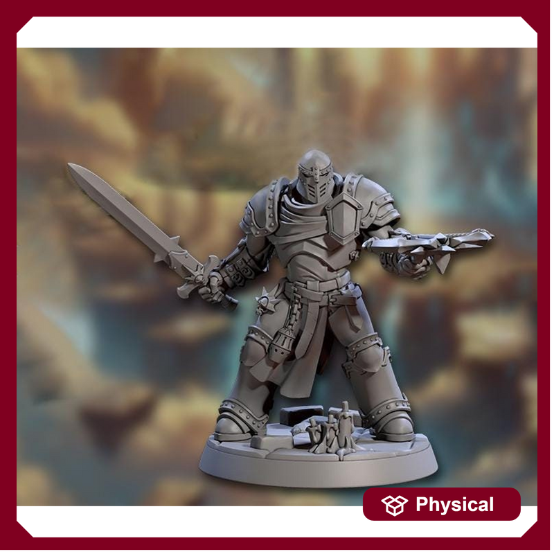 Human Knight Fighter Crossbow expert | 28mm,32mm,54mm,75mm,100mm Scale Resin Mini | Dungeons and Dragons D&D Pathfinder | Artisan Guild - Only-Games