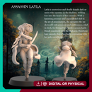 Assassin Layla - Dark elf Assassin  Dual blade Assassin - 32mm - Heroic scale