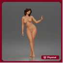 naked Woman strikes relaxed pose