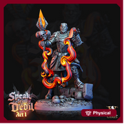 Hellfire Inquisitor Miniature | 28mm, 32mm, 75mm Scales | Archvillain Games|  Dungeons and Dragons | Pathfinder | Figure for Painting | - Only-Games