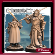Human Paladin Fighter Sword & Full Platmail |Miniature | 28mm, 32mm, 54mm,75mm,100mm Scales | Pathfinder Figure | DnD | Figurine unpainted | - Only-Games