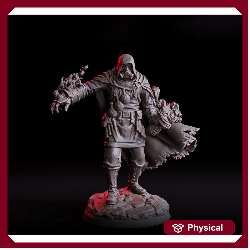 Human Artificer Dark Cloak Alchemist PC/ NPC Mini | 5 Sizes /Scale | Dungeons and Dragons - Only-Games