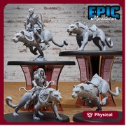 Dark Elf Panther Mount Rider Set - Only-Games