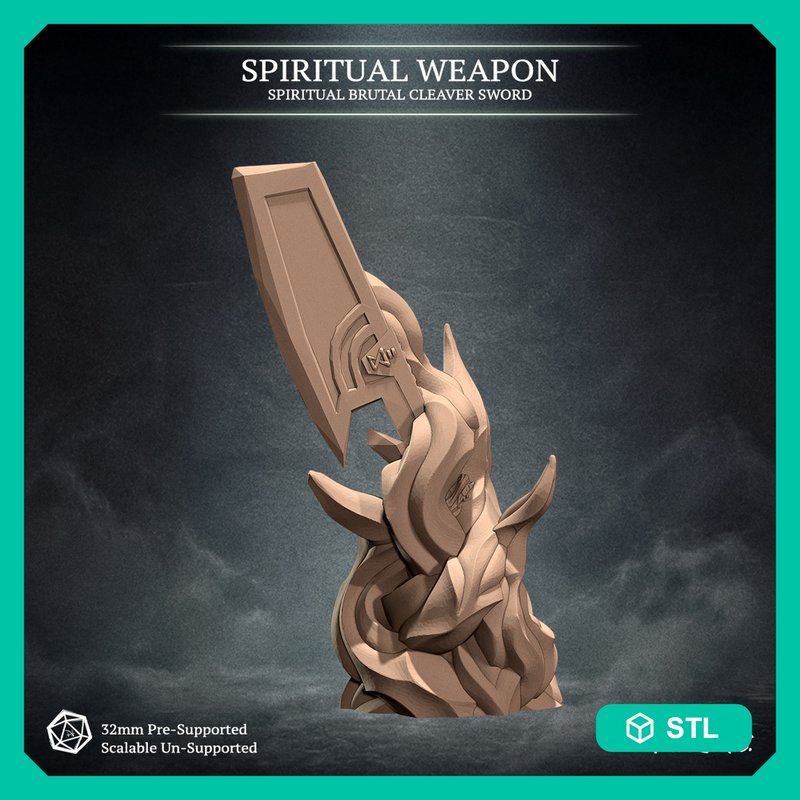 Spiritual Brutal Cleaver Sword, Spirit Weapon - Only-Games