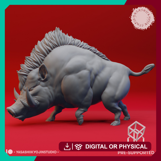 Giant Boar - Tabletop Miniature (Pre-Supported) - Only-Games