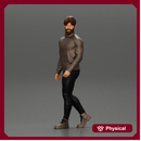 Stylish Man Walking in Turtleneck