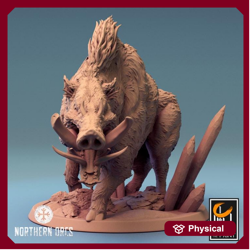 Wild Boar and Giant Boar Miniatures | Dungeons and Dragons 5e  | 28mm,32mm, 54mm, 75mm, 100mm Scale | Pathfinder | Rescale miniatures - Only-Games
