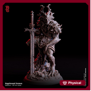 Demon Warrior Fiend, Demon Prince | 28mm,32mm,54mm,75mm,100mm Scale Resin Miniature | Dungeons and Dragons D&D 5e Pathfinder | Flesh of Gods - Only-Games