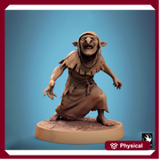 Goblin Shaman Sorcerer | D&D 5e UNPAINTED | 28mm, 32mm,54mm,75mm, 100mm scale| Pathfinder | Figure for Painting| Rescale Miniatures - Only-Games