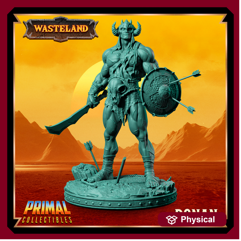 4 miniatures - 32mm - Barbarians Bundle - Wasteland