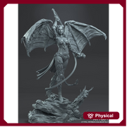 Succubus Female Demon Pinup Optional Terrain Base | Available : 50mm, 70mm, 100mm tall | Dungeons and Dragons | Pathfinder | - Only-Games
