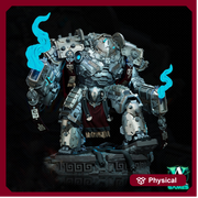 Sci-Fi Heavy Terminator Battle Mech Knight Miniature | 32mm, 40mm, 50mm, 65mm 80mm BASE SIZES | Resin Unpainted | Sci-fi Archvillain Games - Only-Games