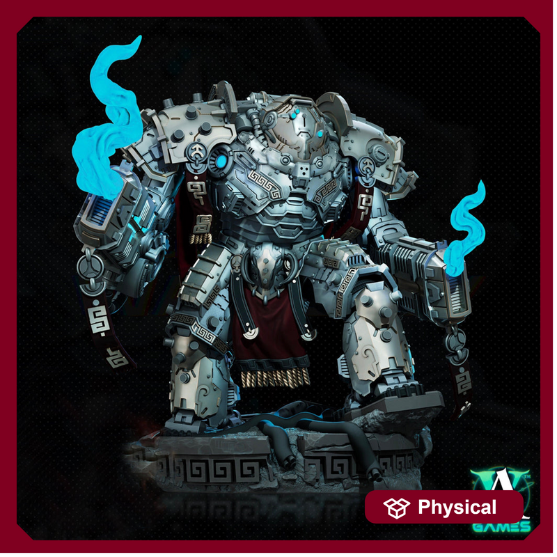 Sci-Fi Heavy Terminator Battle Mech Knight Miniature | 32mm, 40mm, 50mm, 65mm 80mm BASE SIZES | Resin Unpainted | Sci-fi Archvillain Games - Only-Games