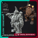 Bjorn - Grandminer - Flesh of Gold -  PRESUPPORTED - Illustrated and Stats - 32mm scale