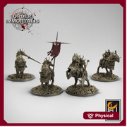 Oathbreaker Paladin Chaos Knight Mounted Cavalry | Set or Individual minis  | Dungeons and Dragons 5e  | 28mm,32mm,75mm Scale | Pathfinder | - Only-Games