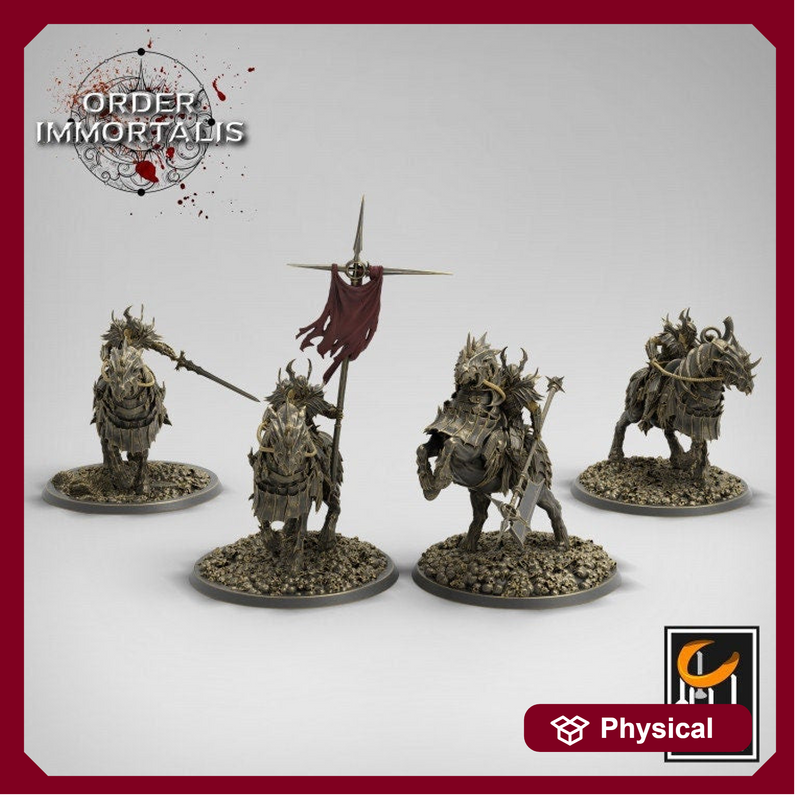 Oathbreaker Paladin Chaos Knight Mounted Cavalry | Set or Individual minis  | Dungeons and Dragons 5e  | 28mm,32mm,75mm Scale | Pathfinder | - Only-Games