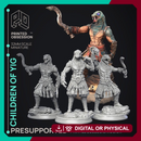 Children of Yig - 3 Models - The Wondering Desert -  PRESUPPORTED - Illustrated and Stats - 32mm scale