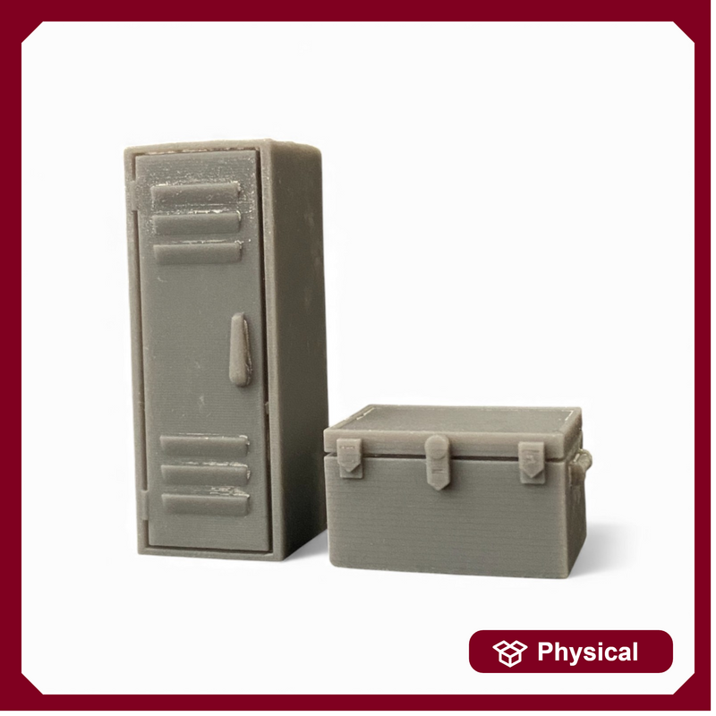 Metal chest and locker