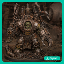 Boss Skrapper Mekkanic Supa Skrapp Armor - Sci-Fi Orc Warlord Miniature | Scrap-Tech| Original Wargaming 40mm base