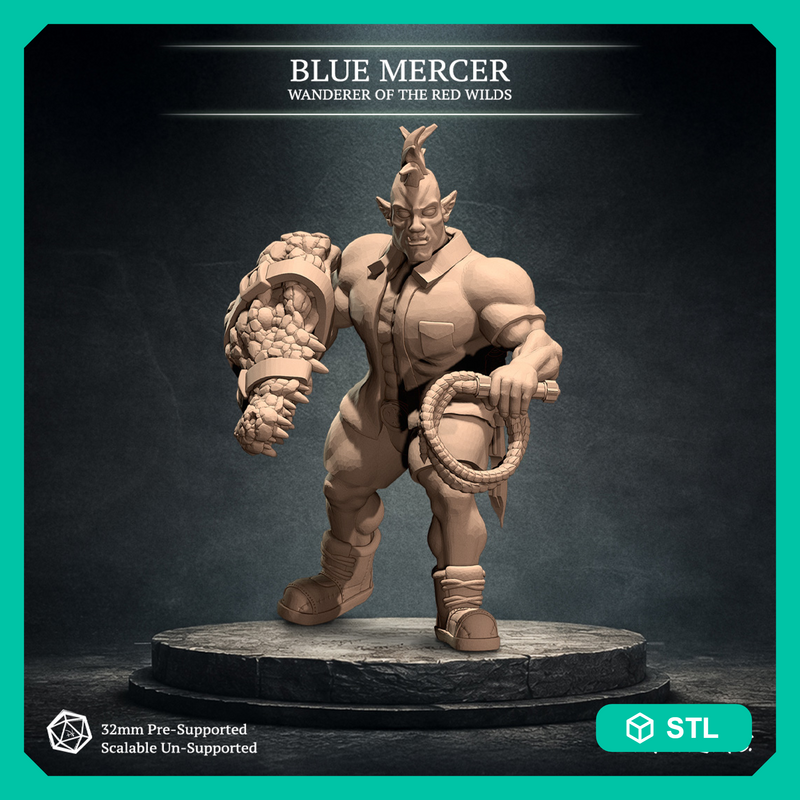 Blue Mercer, Wanderer of the Red Wilds - Half Orc Beastmaster